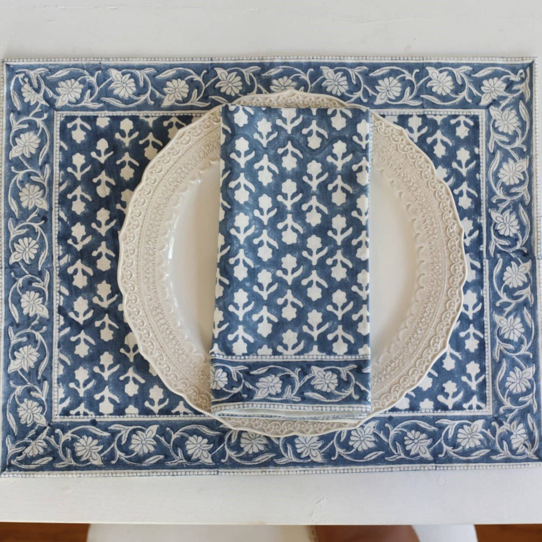 208-3 Placemat Charlotte Indigo
