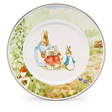 Load image into Gallery viewer, 160-11P Golden Rabbit Enamelware  Peter Rabbit Child Plates

