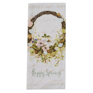 157-3982-106H Spring In Bloom Happy Spring Dishtowel