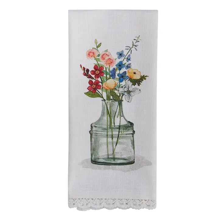 157-3997-106 Wildflower Sketch Book Decorative Dishtowel