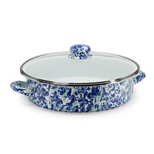 Load image into Gallery viewer, 160-80CB Golden Rabbit Enamelware Swirl Lg Saute Pan
