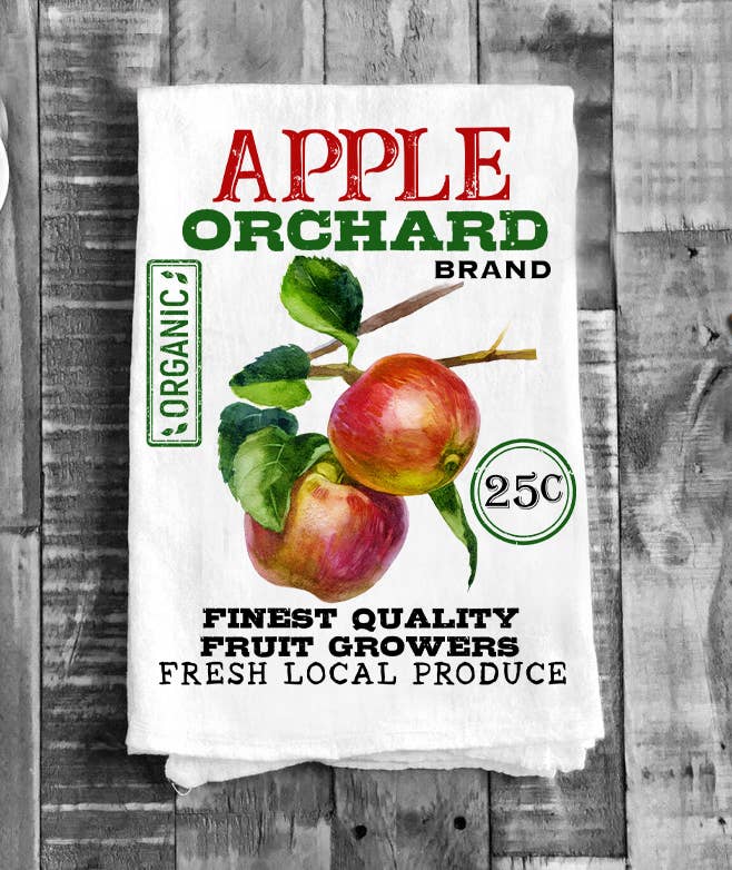 36-59 Farmhouse Apple Orchard Organic Flour Sack Tea Towel
