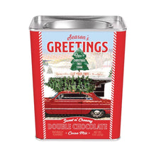 Load image into Gallery viewer, 201-8171058715 Season’s Greetings Red Car Double Chocolate Cocoa (8oz Tins)

