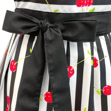 Load image into Gallery viewer, 45-1 Wrapables Cherries and Stripes Flirty Apron
