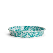 Load image into Gallery viewer, 160-D88 Splatter Enamelware Cocktail Tray/Deep Dish Pizza Pan
