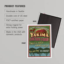 Load image into Gallery viewer, 51-4204   MAGNET Yakima, Washington, Cherries Vintage Sign
