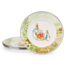 Load image into Gallery viewer, 160-11P Golden Rabbit Enamelware  Peter Rabbit Child Plates
