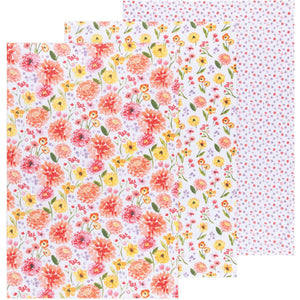 19   Cottage Floral Bakers Floursack Dishtowels Set of 3