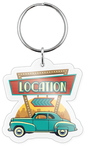 14-5 Keychain - Vintage Classic Car Badge