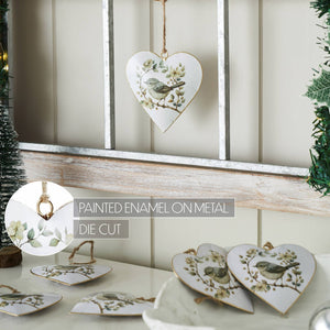 702-6740 Floral Finch Metal Ornament