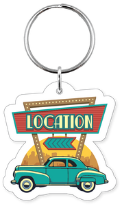 14-5 Keychain - Vintage Classic Car Badge