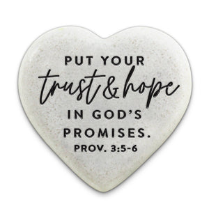 209-11 LCP Scripture Stone Hope Hearts Trust & Hope - Heart Stone