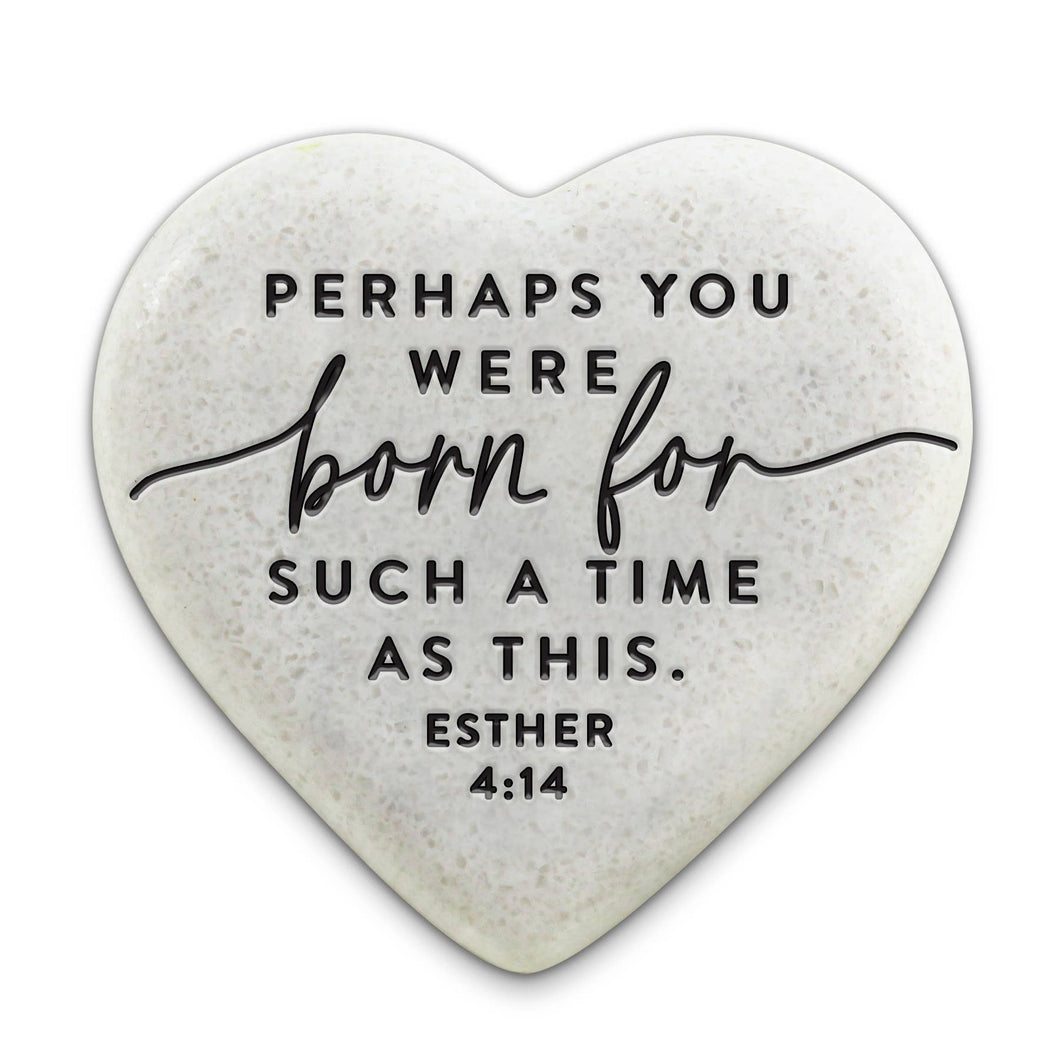209-2 LCP Scripture Stone Hope Hearts Time As This - Heart Stone