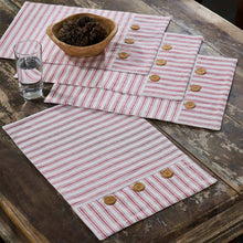 Load image into Gallery viewer, 702-2325 Timeless Ticking Red Placemat  18Lx12W
