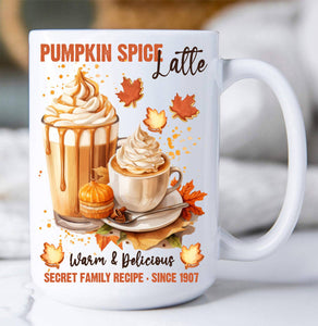 36-21   Autumn Fall Pumpkins Spice Latte Coffee Mug