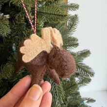 Load image into Gallery viewer, 151-12   Moose Felt Wool Christmas Ornament
