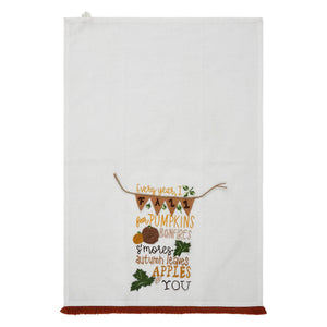 702-7 Fall Pumpkin Tea Towel 19x28