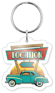 14-5 Keychain - Vintage Classic Car Badge