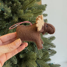 Load image into Gallery viewer, 151-12   Moose Felt Wool Christmas Ornament
