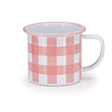Load image into Gallery viewer, 160-11GNG Max Humphrey x CCH Gingham Enamelware 12 oz Mug
