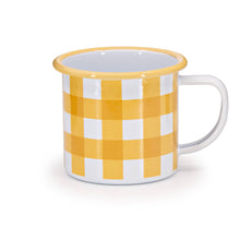 Load image into Gallery viewer, 160-11GNG Max Humphrey x CCH Gingham Enamelware 12 oz Mug
