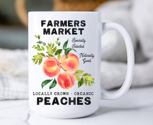 36-1046 Farmers Market Organic Peaches  Coffee Mugs