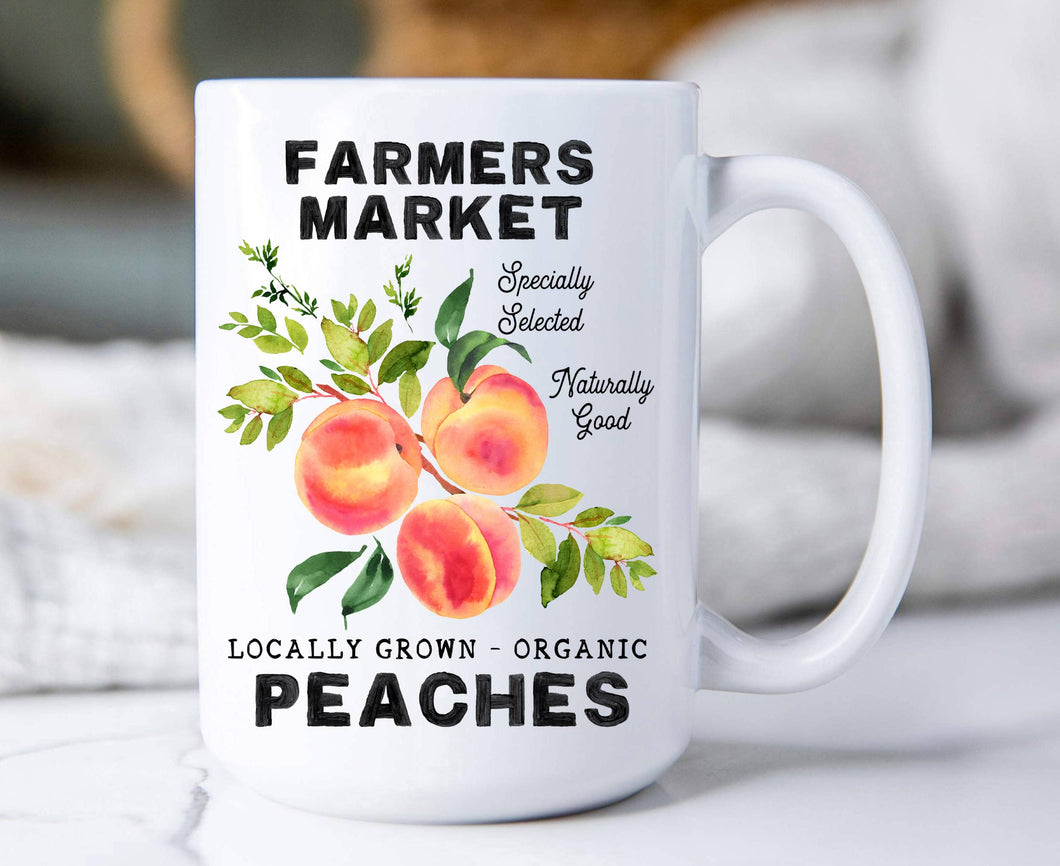36-1046 Farmers Market Organic Peaches  Coffee Mugs