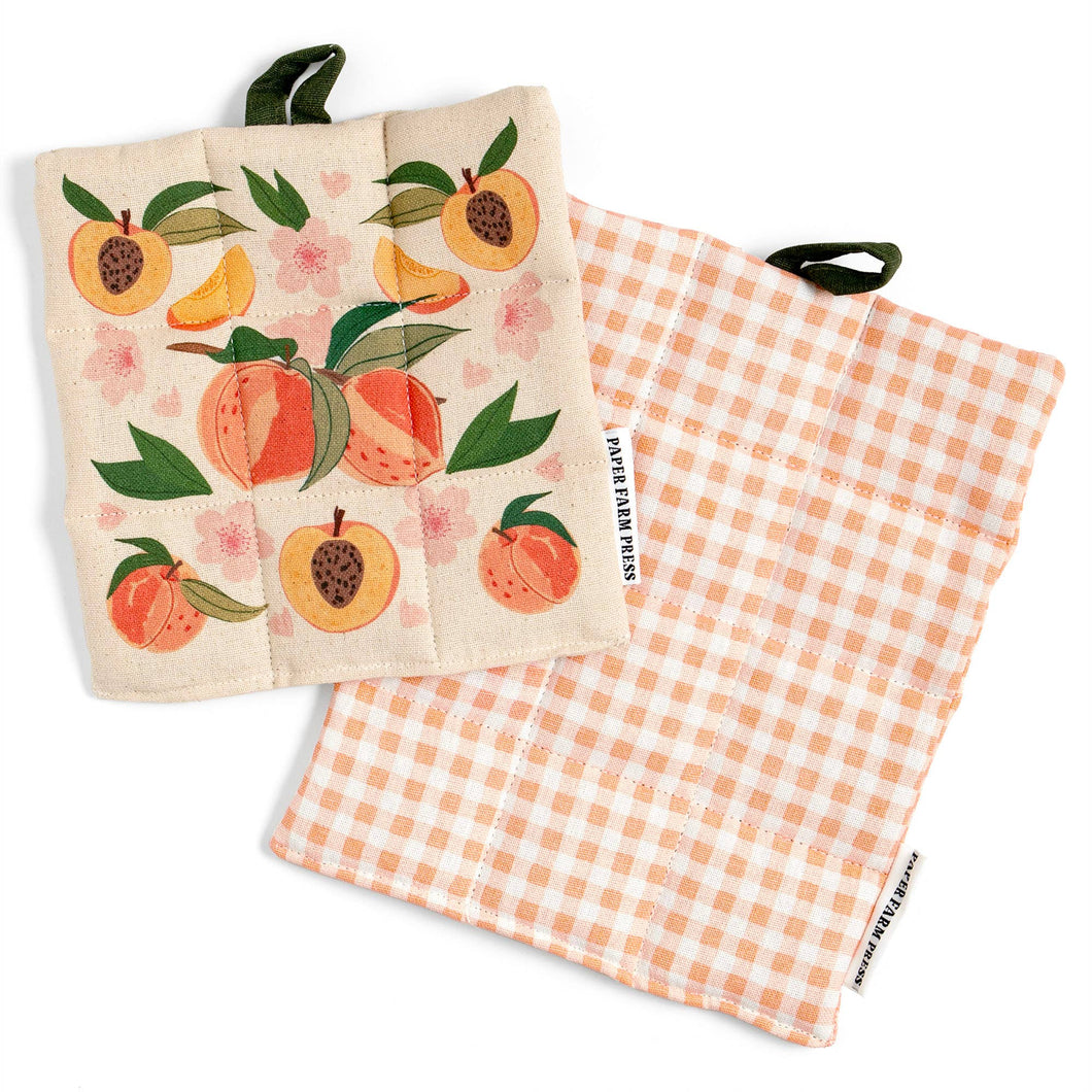 366-9 Peach Blossom Pot Holder Set