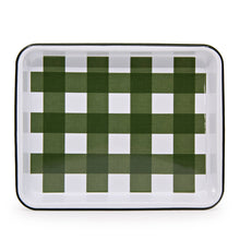 Load image into Gallery viewer, 160-190GNG Max Humphrey x CCH Gingham Enamelware Small Rectangle Tray
