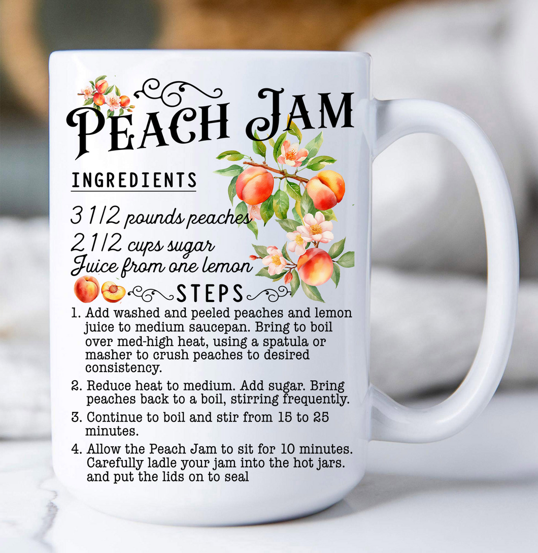 36-1263 Fresh Peach Jam Recipe  Coffee Mug