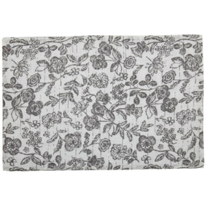 702-9127 Gray Gables Floral Placemat  18Lx12W