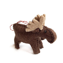 Load image into Gallery viewer, 151-12   Moose Felt Wool Christmas Ornament
