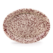 Load image into Gallery viewer, 160-61D Splatter Enamelware Oval Platter RED
