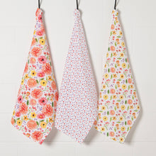 Load image into Gallery viewer, 19   Cottage Floral Bakers Floursack Dishtowels Set of 3
