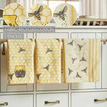 Load image into Gallery viewer, 702-9711 Buzzy Bees Honeypot Tea Towel Set of 3 16x28
