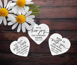 209-5 LCP Tabletop Heart Stone God Is With You - Heart Stone