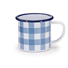 Load image into Gallery viewer, 160-11GNG Max Humphrey x CCH Gingham Enamelware 12 oz Mug
