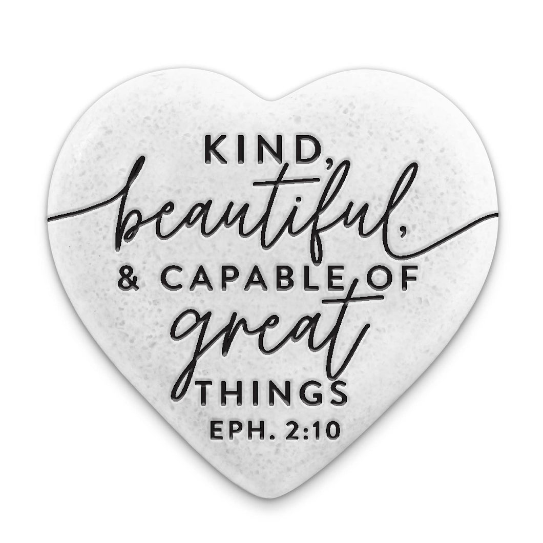 209-8 LCP Scripture Stone Hope Heart Great Things - Heart Stone