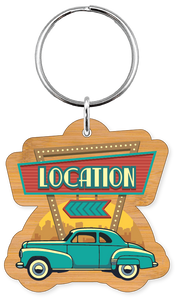 14-5 Keychain - Vintage Classic Car Badge