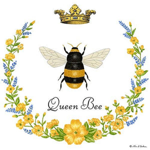 47-6 Single Flour Sack Towels Packaged Queen Bee (Floral)