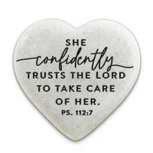Load image into Gallery viewer, 209-12 LCP Scripture Stone Hope Hearts Trusts - Heart Stone
