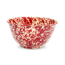 Load image into Gallery viewer, 160-D23 SALAD BOWL, LARGE RED MARBLE
