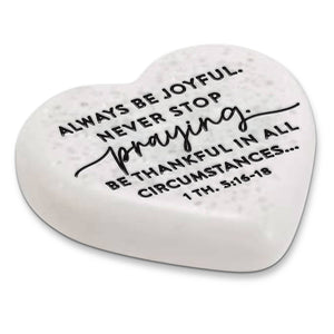 209-26 LCP Scripture Stone Hope Heart Be Joyful - Heart Stone