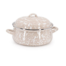 Load image into Gallery viewer, 160-31 Golden Rabbit Enamelware Swirl Dutch Oven
