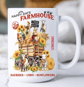 36-49 Autumn Fall Goats Farmhouse Coffee Mug