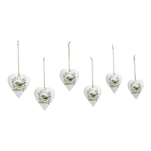 702-6740 Floral Finch Metal Ornament