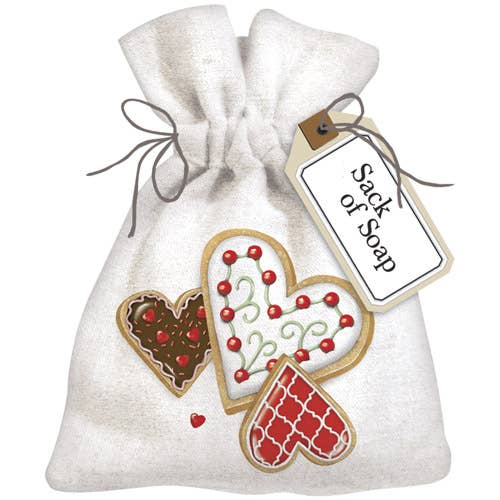 21-2 Heart Cookies Sack Of Soap