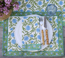 Load image into Gallery viewer, 208-1 Placemat Pomegranate Blue
