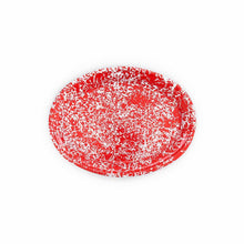 Load image into Gallery viewer, 160-61D Splatter Enamelware Oval Platter RED
